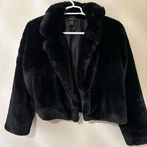 Forever 21 Black Teddy Jacket